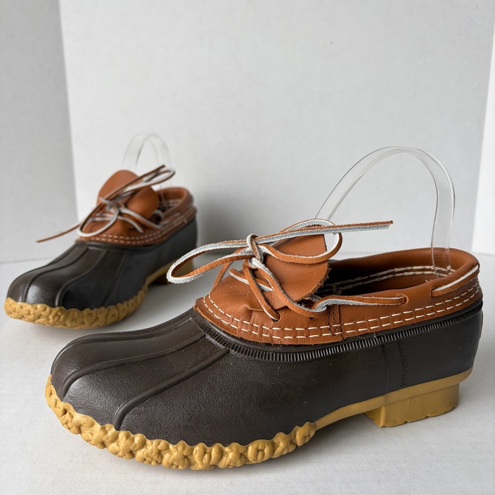 L.L. Bean Brown and Tan Women's Duck Moccasins Shoes
